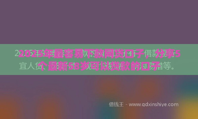 2025年最容易下款网贷口子，分享5个最新58岁可以贷款的口子