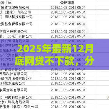 2025年最新12月底网贷不下款，分享5个能借到钱的借款平台