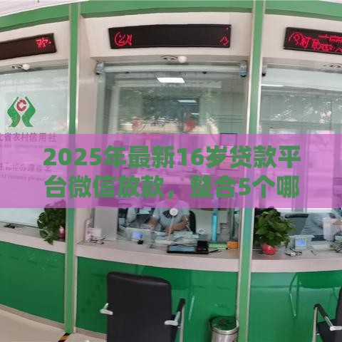 2025年最新16岁贷款平台微信放款，整合5个哪些正规平台可以借钱