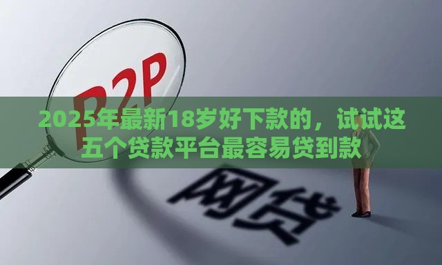 2025年最新18岁好下款的，试试这五个贷款平台最容易贷到款