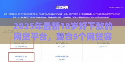 2025年最新18岁好下款的网贷平台，整合5个网贷容易下款的平台