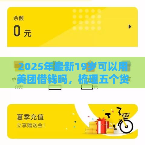 2025年最新19岁可以用美团借钱吗，梳理五个贷款容易过的平台