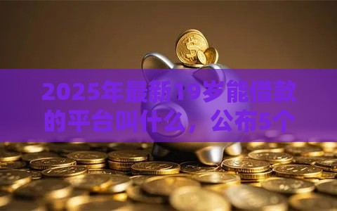 2025年最新19岁能借款的平台叫什么，公布5个最新贷款容易的平台