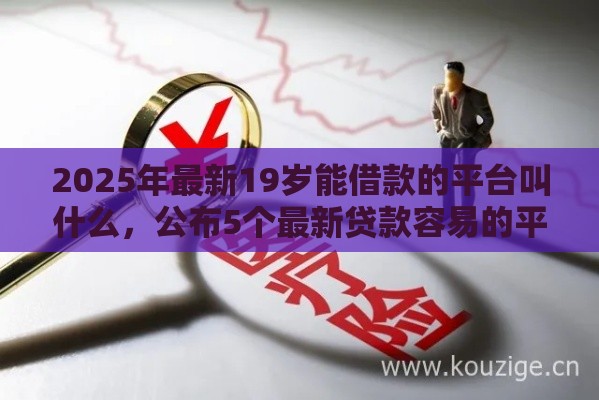2025年最新19岁能借款的平台叫什么，公布5个最新贷款容易的平台