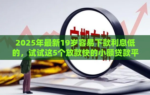 2025年最新19岁容易下款利息低的，试试这5个放款快的小额贷款平台