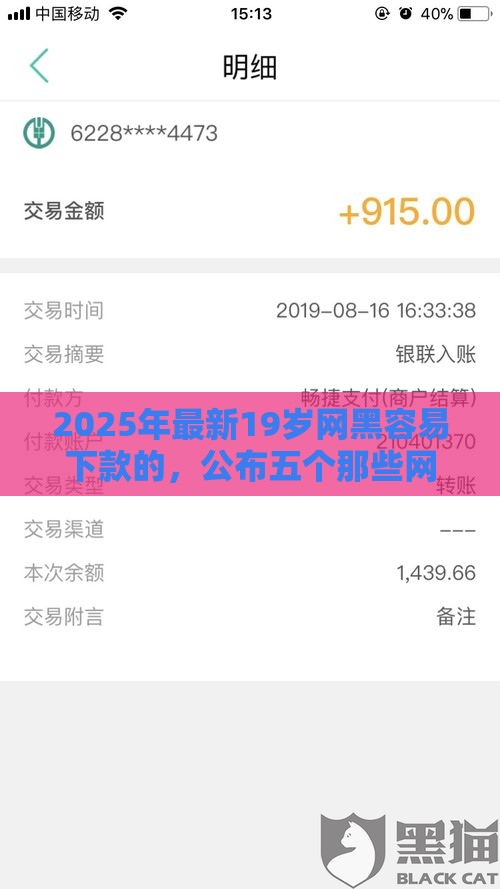 2025年最新19岁网黑容易下款的，公布五个那些网贷平台不上征信