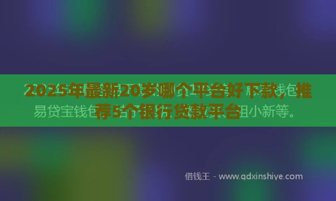 2025年最新20岁哪个平台好下款，推荐5个银行贷款平台
