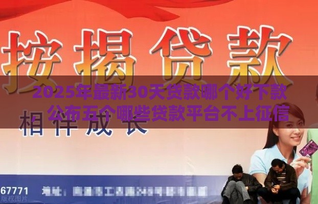 2025年最新30天贷款哪个好下款，公布五个哪些贷款平台不上征信