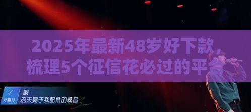2025年最新48岁好下款，梳理5个征信花必过的平台