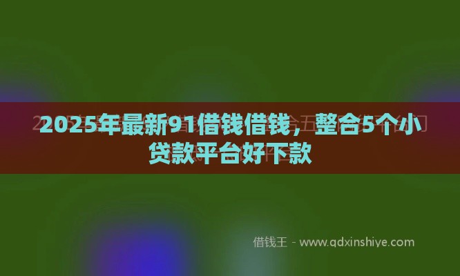 2025年最新91借钱借钱，整合5个小贷款平台好下款