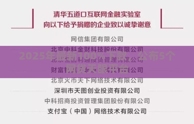 2025年最新100%下款，公布5个网贷天眼平台