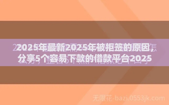 2025年最新2025年被拒签的原因，分享5个容易下款的借款平台2025