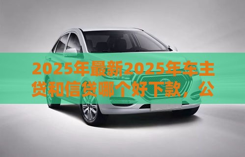 2025年最新2025年车主贷和信贷哪个好下款，公布5个人体器官贷款平台