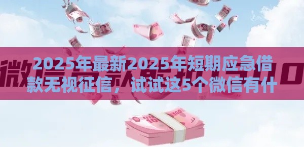 2025年最新2025年短期应急借款无视征信，试试这5个微信有什么借钱平台