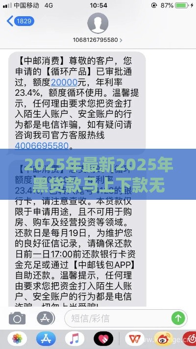 2025年最新2025年黑贷款马上下款无前期短信通知，梳理5个容易下到款的平台