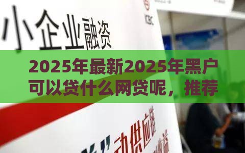 2025年最新2025年黑户可以贷什么网贷呢，推荐五个有什么像安逸花这种软件