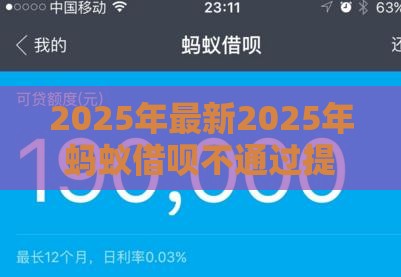 2025年最新2025年蚂蚁借呗不通过提示什么，试试这5个有什么好借钱的平台