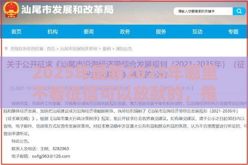 2025年最新2025年哪里不看征信可以放款的，推荐五个快速小额贷款平台