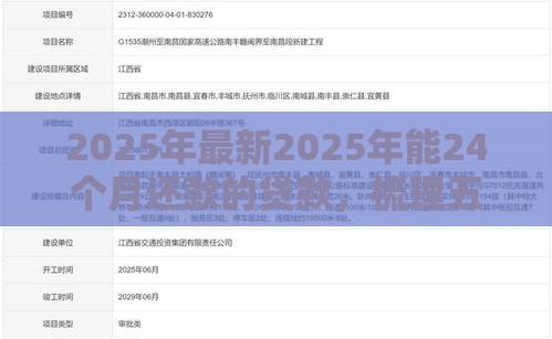 2025年最新2025年能24个月还款的贷款，梳理五个和拍拍贷一样容易借钱的平台