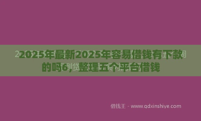 2025年最新2025年容易借钱有下款的吗6，整理五个平台借钱