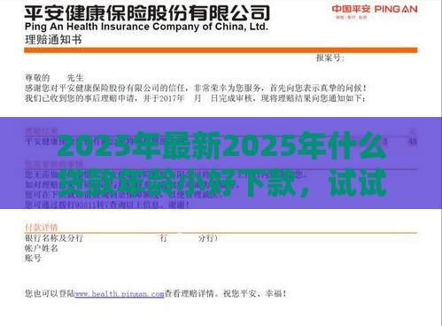 2025年最新2025年什么贷款年龄小好下款，试试这五个借款平台夜间