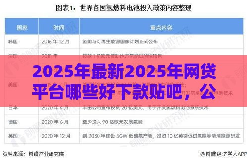 2025年最新2025年网贷平台哪些好下款贴吧，公布五个好批的小额贷款平台