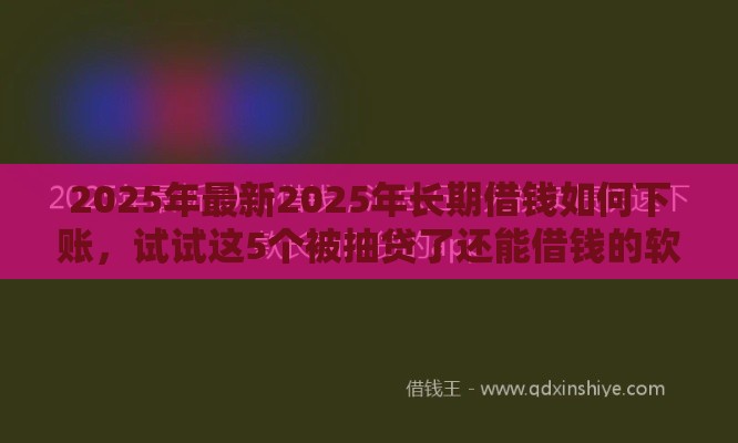 2025年最新2025年长期借钱如何下账，试试这5个被抽贷了还能借钱的软件