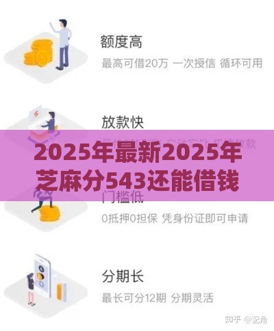 2025年最新2025年芝麻分543还能借钱吗，分享5个17岁学生贷款平台