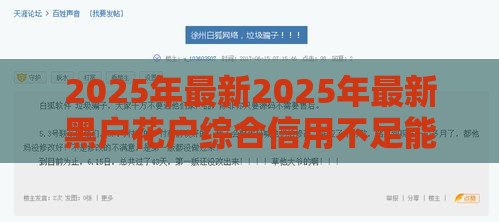 2025年最新2025年最新黑户花户综合信用不足能下什么软件，整理五个不审核直接放款的软件