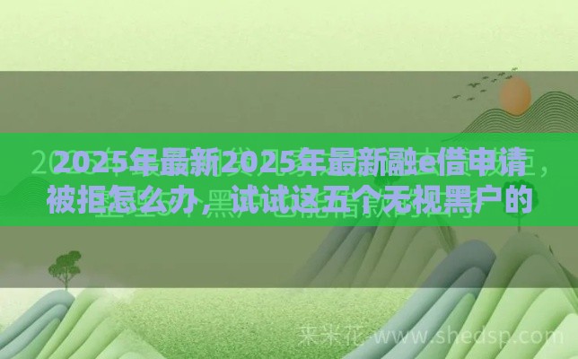 2025年最新2025年最新融e借申请被拒怎么办，试试这五个无视黑户的口子