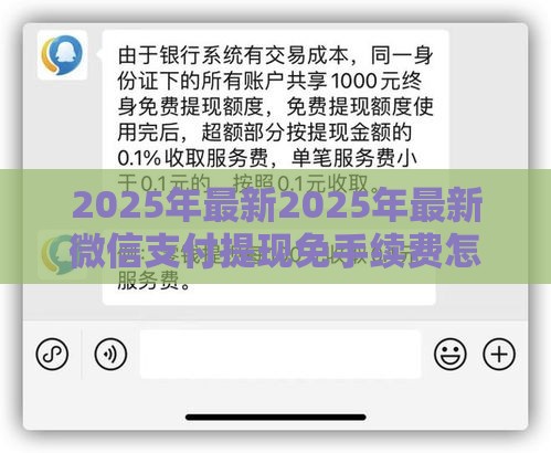 2025年最新2025年最新微信支付提现免手续费怎么申请，分享五个平台借款容易贷款