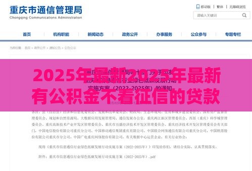 2025年最新2025年最新有公积金不看征信的贷款，试试这5个双黑户必下款的口子2025