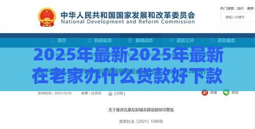 2025年最新2025年最新在老家办什么贷款好下款，梳理五个网贷查询平台