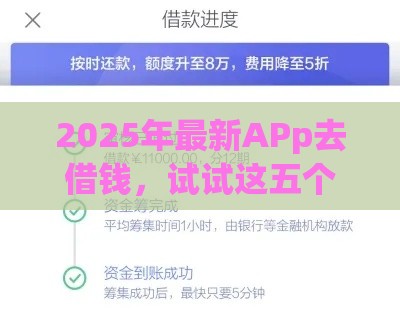2025年最新APp去借钱，试试这五个无视黑白下款8000左右的口子