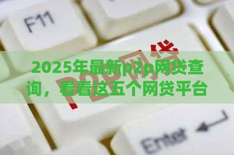 2025年最新p2p网贷查询，看看这五个网贷平台哪些不上征信