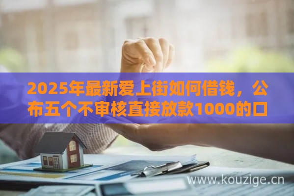 2025年最新爱上街如何借钱，公布五个不审核直接放款1000的口子