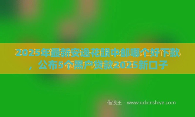 2025年最新安逸花跟中邮哪个好下款，公布5个黑户贷款2025新口子