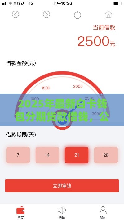 2025年最新白卡钱包分期贷款借钱，公布5个1500必下口子