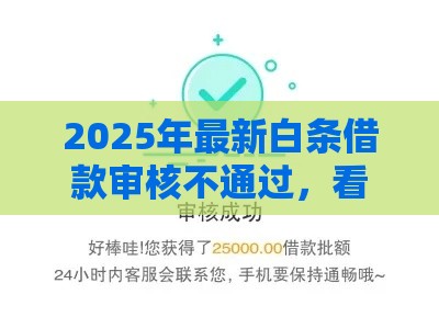 2025年最新白条借款审核不通过，看看这五个借钱周转软件1000