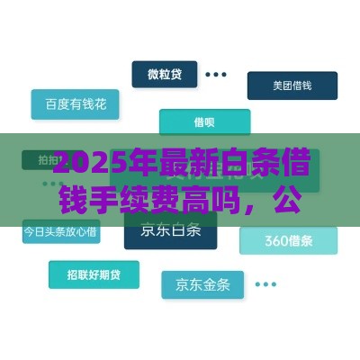 2025年最新白条借钱手续费高吗，公布五个平台借钱好