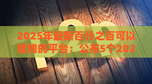 2025年最新百分之百可以借钱的平台：公布5个2025热门网贷平台靠谱