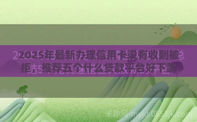 2025年最新办理信用卡没有收到被拒，推荐五个什么贷款平台好下款
