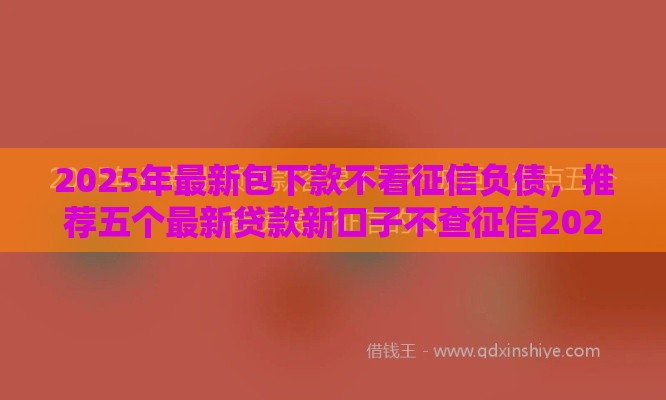 2025年最新包下款不看征信负债，推荐五个最新贷款新口子不查征信2025