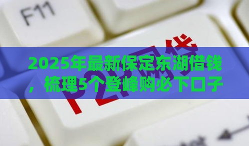 2025年最新保定东湖借钱，梳理5个登峰购必下口子
