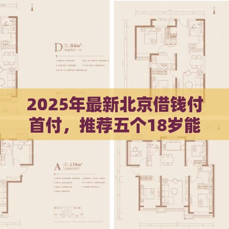 2025年最新北京借钱付首付，推荐五个18岁能贷款的平台