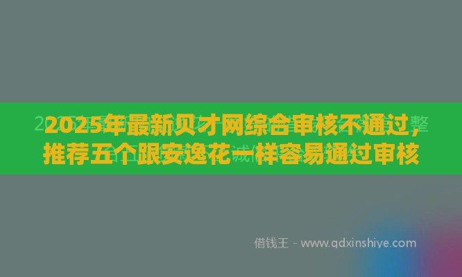 2025年最新贝才网综合审核不通过，推荐五个跟安逸花一样容易通过审核的软件