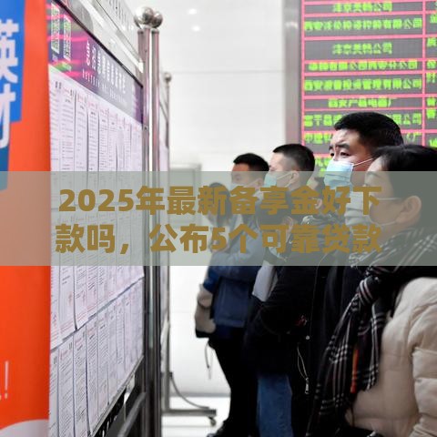 2025年最新备享金好下款吗，公布5个可靠贷款平台