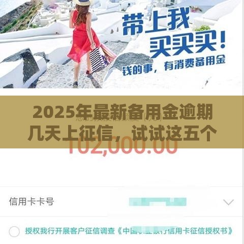 2025年最新备用金逾期几天上征信，试试这五个靠谱的贷款平台排行榜