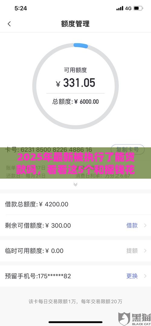 2025年最新被执行了能贷款吗，看看这5个和摇钱花一样的平台