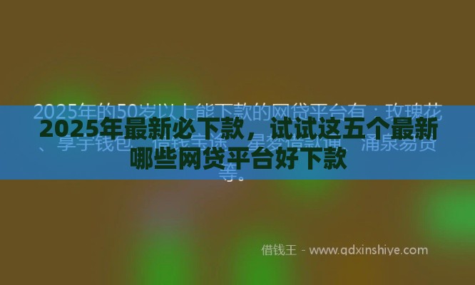 2025年最新必下款，试试这五个最新哪些网贷平台好下款
